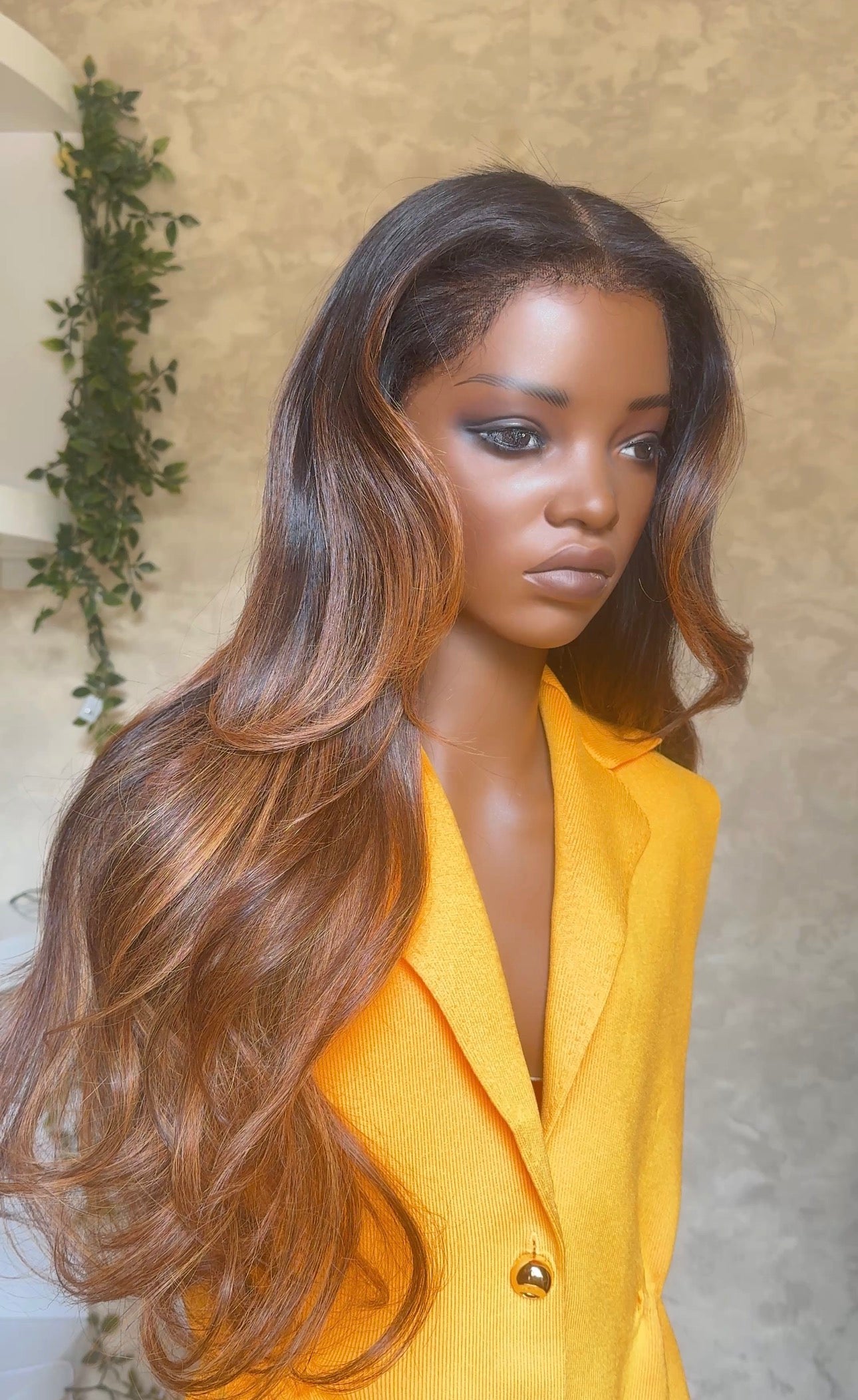 Long caramel brunette